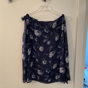 Club Monaco Floral Blouse 100% Silk